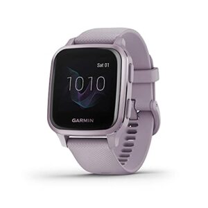 garmin venu sq, gps smartwatch with bright touchscreen display, up to 6 days of battery life, orchid purple (renewed)