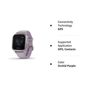 Garmin Venu Sq, GPS Smartwatch with Bright Touchscreen Display, Up to 6 Days of Battery Life, Orchid Purple (Renewed)