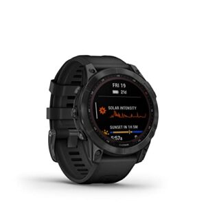 Garmin fēnix 7 Solar Multisport GPS Watch, Black with Silicone Band