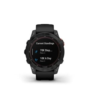 Garmin fēnix 7 Solar Multisport GPS Watch, Black with Silicone Band