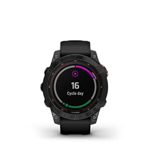 Garmin fēnix 7 Solar Multisport GPS Watch, Black with Silicone Band