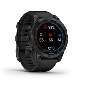 Garmin fēnix 7 Solar Multisport GPS Watch, Black with Silicone Band