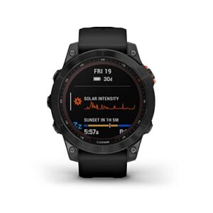 Garmin fēnix 7 Solar Multisport GPS Watch, Black with Silicone Band