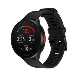 polar pacer – gps running watch – high-speed processor – ultra-light – bright display – grip buttons – personalised training program & recovery tools – heart rate monitor – music controls