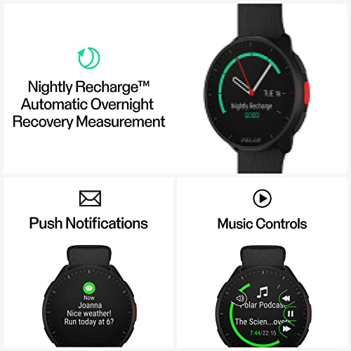 Polar Pacer - GPS Running Watch - High-Speed Processor - Ultra-Light - Bright Display - Grip Buttons - Personalised Training Program & Recovery Tools - Heart Rate Monitor - Music Controls