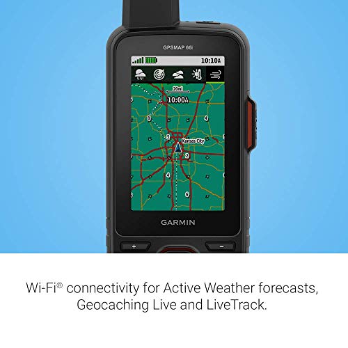 Garmin GPSMAP 66i, GPS Handheld and Satellite Communicator, Featuring TopoActive mapping and inReach Technology (Renewed)