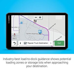 Garmin 010-02313-00 dezl OTR700, 7-inch GPS Truck Navigator, Easy-to-read Touchscreen Display, Custom Truck Routing and Load-to-dock Guidance