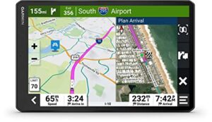 garmin rv 1095, extra-large, easy-to-read 10” gps rv navigator, custom rv routing, high-resolution birdseye satellite imagery, directory of rv parks and services, landscape or portrait view display