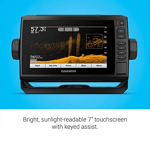 Garmin ECHOMAP UHD 74Cv, 7" Keyed-Assist Touchscreen Chartplotter with U.S. BlueChart G3 and GT24UHD-TM Transducer