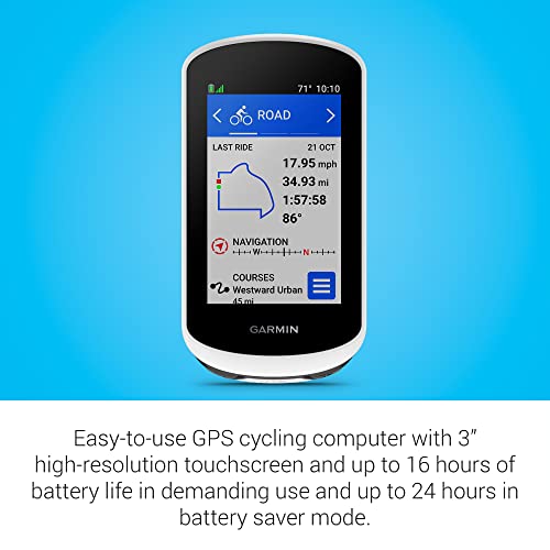 Garmin Edge® Explore 2, Easy-To-Use GPS Cycling Navigator, eBike Compatibility, Maps and Navigation, with Safety Features