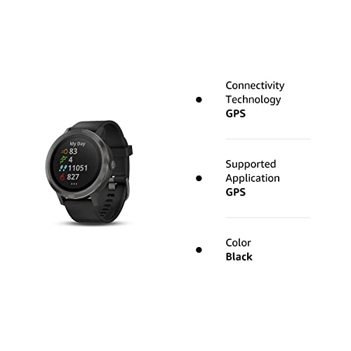 Garmin vívoactive 3 GPS Smartwatch - Black & Gunmetal (Renewed)