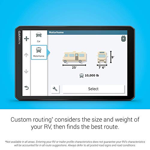 Garmin RV 890, GPS Navigator for RVs with Edge-to-Edge 8” Display, Preloaded Campgrounds, Custom Routing and More (Renewed)