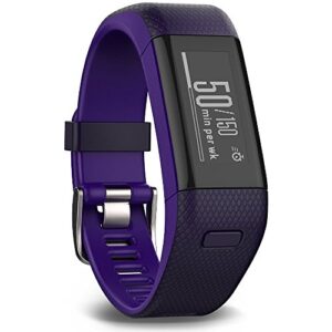 garmin vivosmart hr+ activity tracker regular fit, imperial purple (010-n1955-37) – (renewed)