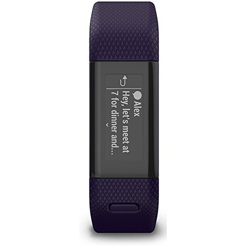 Garmin Vivosmart HR+ Activity Tracker Regular Fit, Imperial Purple (010-N1955-37) - (Renewed)