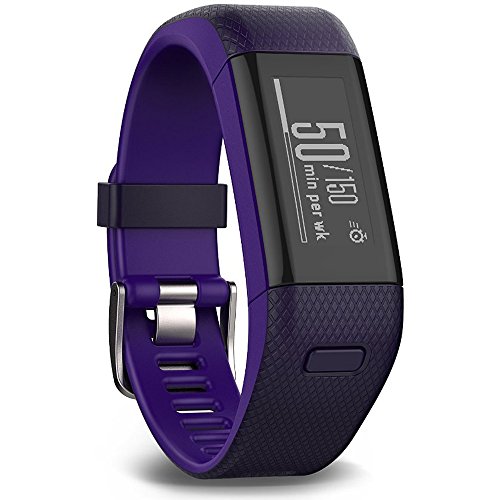 Garmin Vivosmart HR+ Activity Tracker Regular Fit, Imperial Purple (010-N1955-37) - (Renewed)