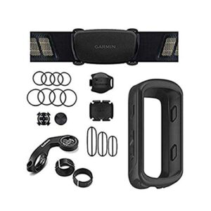 Garmin Edge 530 (Sensor Bundle) GPS Bike Computer with HRM, Speed/Cadence Sensors, Silicone Case (Black) & Tempered Glass | Cycle Maps, VO2 Max, Popularity Routing | Cycling Computer | 010-02060-10