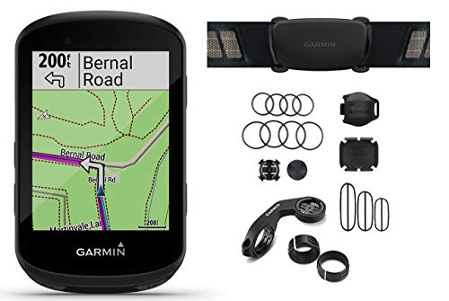 Garmin Edge 530 (Sensor Bundle) GPS Bike Computer with HRM, Speed/Cadence Sensors, Silicone Case (Black) & Tempered Glass | Cycle Maps, VO2 Max, Popularity Routing | Cycling Computer | 010-02060-10