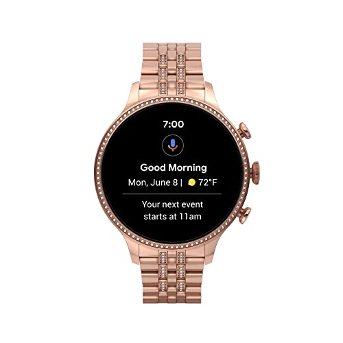 Fossil Unisex Gen 6 42mm Stainless Steel Touchscreen Smart Watch, Fitness Tracker, Color: Rose Gold (Model: FTW6077V)