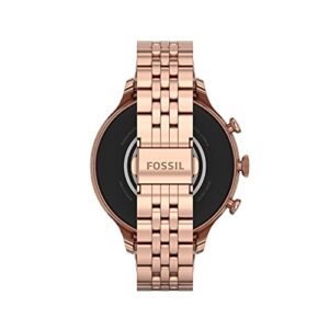 Fossil Unisex Gen 6 42mm Stainless Steel Touchscreen Smart Watch, Fitness Tracker, Color: Rose Gold (Model: FTW6077V)