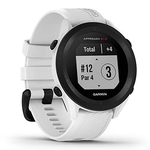 Garmin Approach S12 (White) GPS Golf Watch | Golfer's Bundle with Portable Charger | F/M/B Yardages, 42k+ Preloaded Courses, CourseView Maps, & Live Scoring