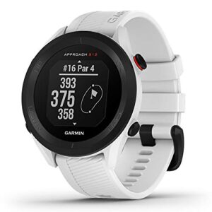 Garmin Approach S12 (White) GPS Golf Watch | Golfer's Bundle with Portable Charger | F/M/B Yardages, 42k+ Preloaded Courses, CourseView Maps, & Live Scoring