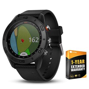 garmin approach s60 golf watch black with black band (010-01702-00) with 1 year extended warranty