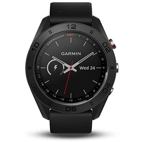 Garmin Approach S60 Golf Watch Black with Black Band (010-01702-00) with 1 Year Extended Warranty