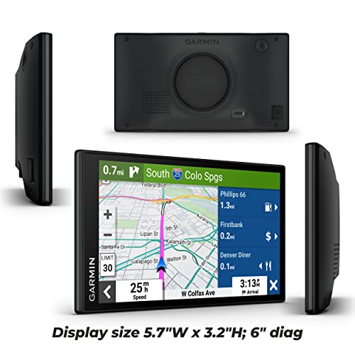 Garmin DriveSmart 66, 6-inch Car GPS Navigator with Bright, Crisp High-Res Maps and Voice Assist with Wearable4U Power Pack Bundle