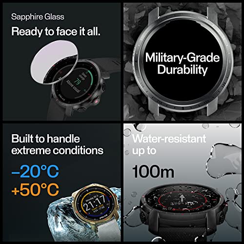 Polar Grit X Pro - GPS Multisport Smartwatch - Military Durability, Sapphire Glass, Wrist-based Heart Rate, Long Battery Life, Navigation - Ideal for Outdoor Sports, Trail Running, Hiking