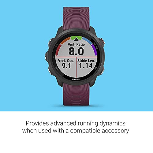 Garmin Forerunner 245, GPS Running Smartwatch with Advanced Dynamics, Berry (Renewed)