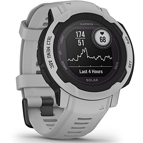 Garmin 010-02627-11 Instinct 2 Solar 45mm GPS Smartwatch Mist Gray Bundle with Premium 2YR CPS Enhanced Protection Pack