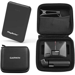 Garmin Approach R10 Portable Golf Launch Monitor & Simulator for Home - with Protective Case, Tripod & PlayBetter Charger Bundle - Outdoor & Indoor, Projector Compatible, Software Accuracy Upgraded