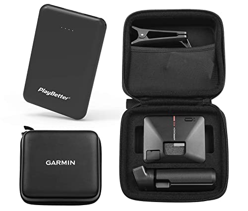 Garmin Approach R10 Portable Golf Launch Monitor & Simulator for Home - with Protective Case, Tripod & PlayBetter Charger Bundle - Outdoor & Indoor, Projector Compatible, Software Accuracy Upgraded