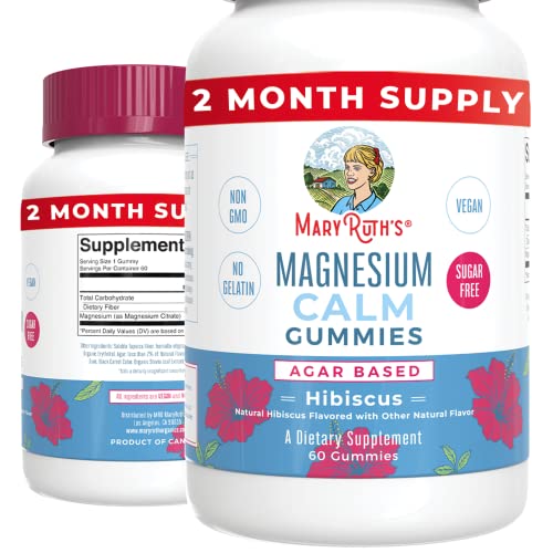 Magnesium Citrate Gummies by MaryRuth's | 2 Month Supply | Sugar Free | Magnesium Supplement | Calm Magnesium Gummies for Adults & Kids 4+ | Bone, Nerve, Gut Health | Vegan | Non-GMO | 60 Count