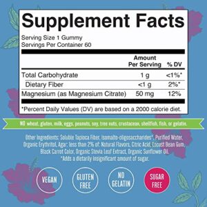 Magnesium Citrate Gummies by MaryRuth's | 2 Month Supply | Sugar Free | Magnesium Supplement | Calm Magnesium Gummies for Adults & Kids 4+ | Bone, Nerve, Gut Health | Vegan | Non-GMO | 60 Count