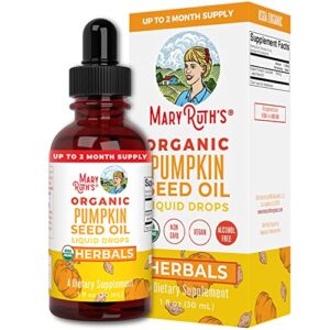 Pumpkin Seed Oil Liquid Drops by MaryRuth's | 2 Month Supply | Sugar Free | USDA Organic Pumpkin Seed Oil for Men & Women | Urinary Tract Support | Hair & Skin Health | Vegan | Gluten Free | 1 Fl Oz