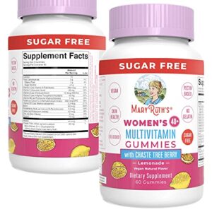 maryruth’s multivitamin for women 40+ | sugar free | vegan womens vitamins | immune support daily women’s multivitamin + chasteberry | hair, skin and nail gummy vitamins for women | 60 count