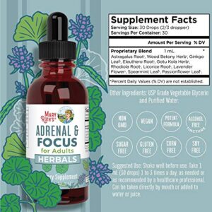 Nootropic Focus Supplement for Adults | USDA Organic Brain Supplement with Ginkgo Biloba & Astragalus | Focus & Adrenal Support | Brain and Memory Drops | Vegan | Non-GMO | Gluten Free | 30 Servings