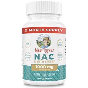 MaryRuth's NAC Supplement N-Acetyl Cysteine | 2 Month Supply | NAC 1000mg per serving | Vegan | Non-GMO | Gluten Free | 120 Count