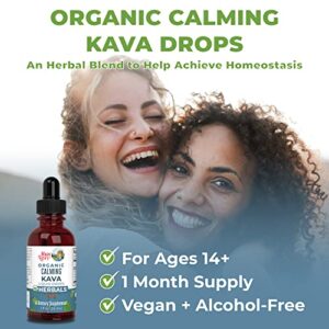 Kava Kava Root by MaryRuth's | Sugar Free | USDA Organic Calming Kava Liquid Drops | Support Sleep, Calm, and Stress Relief | Vegan | Non-GMO | Gluten Free | 60 Servings