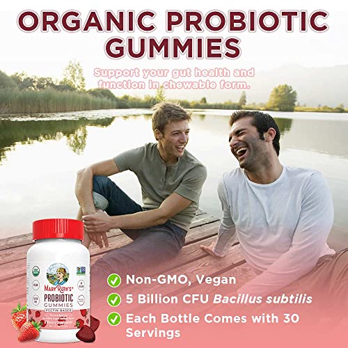 MaryRuth Organics Probiotic | USDA Organic Probiotic Gummies | Probiotic Digestive Support | Immune Support | Digestive & Gut Health Supplement | Vegan | Non-GMO | Gluten Free | 60 Count