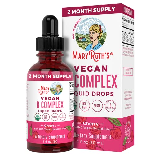 Vitamin B Complex with Biotin | B Complex Vitamin Supplement | 2 Month Supply | Liquid Vitamins for Hair Skin Nails | Energy Support Supplement | Vegan | Non-GMO | Gluten Free | 1 Fl Oz