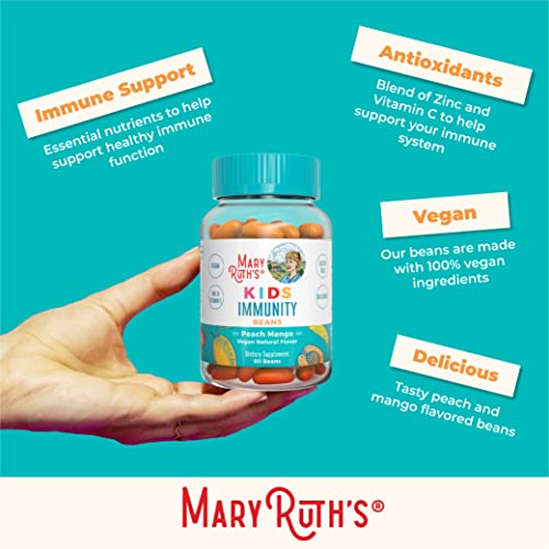 MaryRuth's Kids Immune Support Vita-Beans | Zinc and Vitamin C | Overall Health & Immune Support for Kids Ages 4+ | Children's Immunity Vitamins | Vegan | Non-GMO | Gluten Free | 60 Count