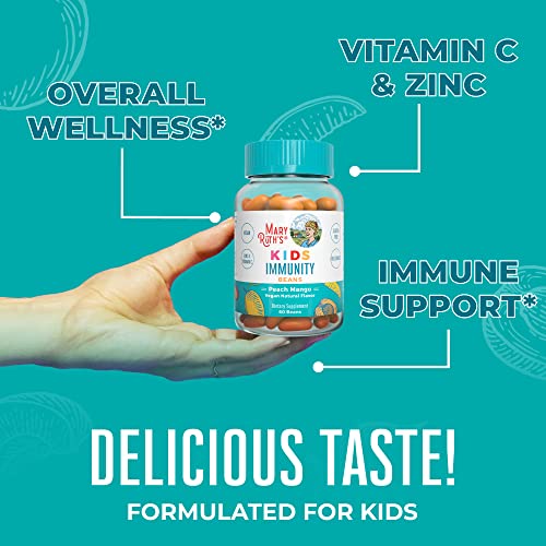 MaryRuth's Kids Immune Support Vita-Beans | Zinc and Vitamin C | Overall Health & Immune Support for Kids Ages 4+ | Children's Immunity Vitamins | Vegan | Non-GMO | Gluten Free | 60 Count