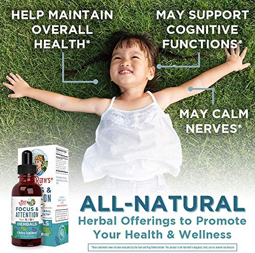 USDA Organic Focus & Attention Kids Drops & Kids Magnesium Citrate Gummies Bundle by MaryRuth's | Brain & Memory Drops | Magnesium Supplement | Stress Relief, Bone, Nerve, Gut Health | Vegan.