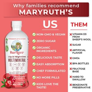 Magnesium Citrate Gummies & Liquid Multimineral (Cranberry) Bundle by MaryRuth's | Magnesium Supplement | Stress Relief, Bone, Nerve, Gut Health | Natural Sleep Support | Vegan Vitamins, Calcium & MSM