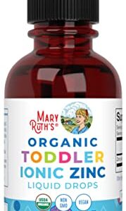 Toddler Liquid Ionic Zinc & Elderberry Syrup USDA Organic Liquid Drops for Toddlers Bundle by MaryRuth’s | Immune Support | Cellular Health | Overall Health for Toddlers.