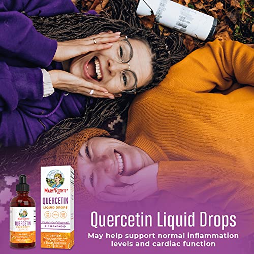 USDA Organic Turmeric Gold Liquid Herbal Drops & Quercetin Liquid Drops Bundle by MaryRuth's | Immune & Digestive Support | Inflammation Support | Cellular Health | Sugar Free | Vegan | Non-GMO