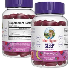 maryruth’s melatonin vita-beans for adults | relaxation & sleep support for ages 14+ | vegan | non-gmo | gluten free | 90 count