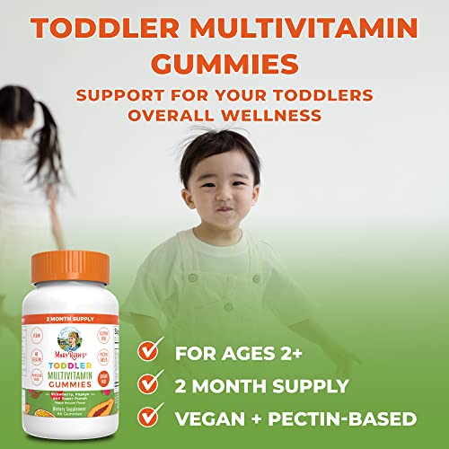 Toddler Multivitamin Gummies & USDA Organic Elderberry Liquid Drops for Toddlers Bundle by MaryRuth's | Vitamin C, D3, Zinc | Overall Health | Vegan | Non-GMO | Gluten Free